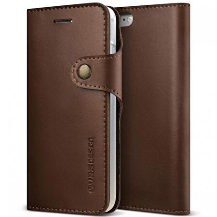 VRS Design iPhone 8 / 7 Native Diary Kılıf Dark Brown