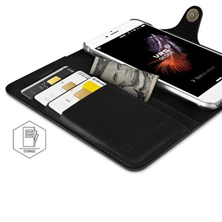 VRS Design iPhone 8 Plus /7 Plus Native Diary Kılıf Black