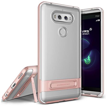 VRS Design LG V20 ile Uyumlu Crystal Bumper Kılıf Rose Gold