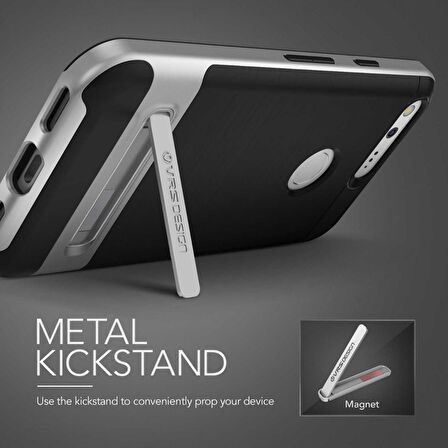 VRS Design Google Pixel ile Uyumlu High Pro Shield Kılıf Light Silver
