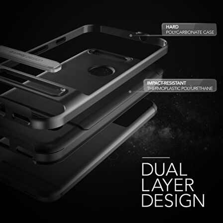 VRS Design Google Pixel ile Uyumlu High Pro Shield Kılıf Dark Silver
