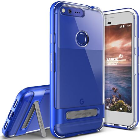 VRS Design Google Pixel XL ile Uyumlu Crystal Bumper Kılıf Blue