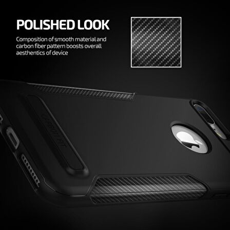 VRS iPhone 7 Plus New Carbon Fit Kılıf Black