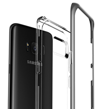 Verus Galaxy S8 Crystal Bumper Kılıf Dark Silver