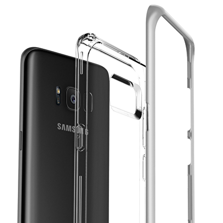 VRS Galaxy S8 Plus Crystal Bumper Kılıf Light Silver