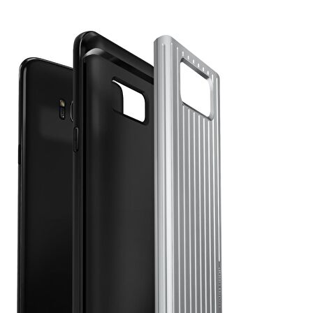 VRS Design Galaxy S8 Waved Hard Drop Kılıf Waved Waved Satin Silver