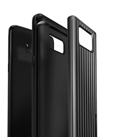 VRS Design Galaxy S8 Waved Hard Drop Kılıf Waved Waved Dark Silver