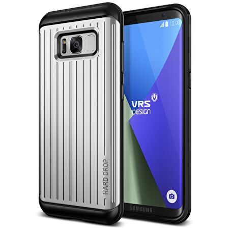 VRS Galaxy S8 Plus Waved Hard Drop Series Kılıf Light Silver