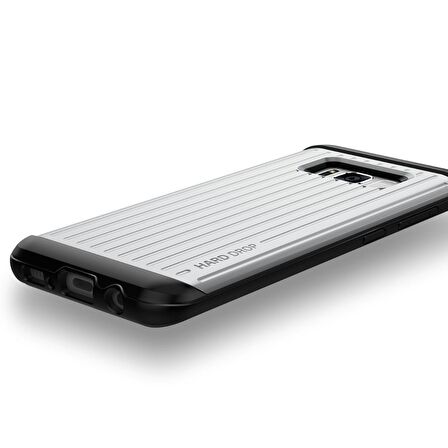 VRS Galaxy S8 Plus Waved Hard Drop Series Kılıf Light Silver