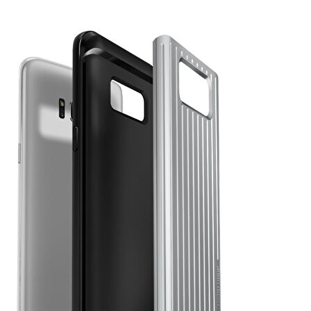 VRS Galaxy S8 Plus Waved Hard Drop Series Kılıf Light Silver