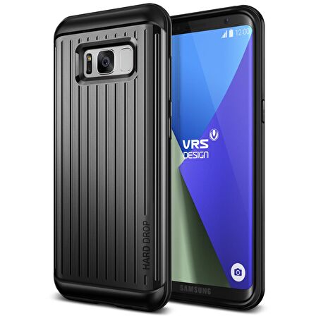 VRS Galaxy S8 Plus Waved Hard Drop Series Kılıf Dark Silver