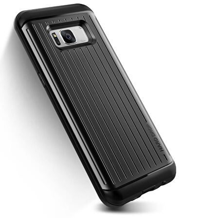 VRS Galaxy S8 Plus Waved Hard Drop Series Kılıf Dark Silver