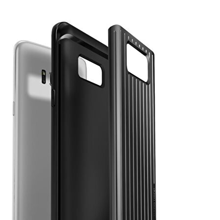 VRS Galaxy S8 Plus Waved Hard Drop Series Kılıf Dark Silver