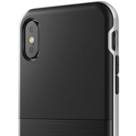 VRS iPhone X High Pro Shield Kılıf Satin Silver