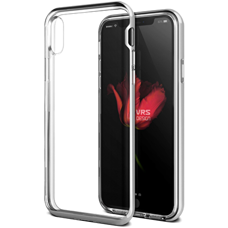 VRS Design iPhone X Crystal Bumper Kılıf Satin Silver