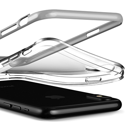 VRS Design iPhone X Crystal Bumper Kılıf Satin Silver