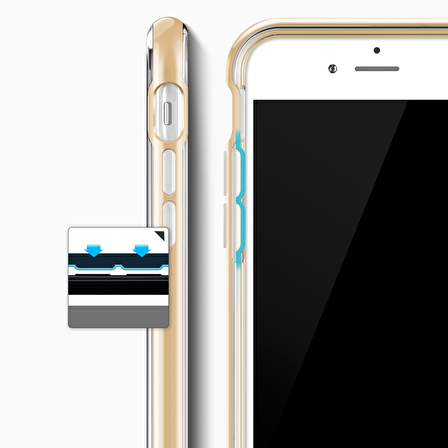 VRS Design iPhone 8/7 New Crystal Bumper Kılıf Gold