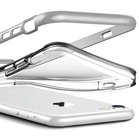 VRS Design iPhone 8/7 New Crystal Bumper Kılıf Silver