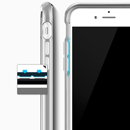 VRS Design iPhone 8/7 New Crystal Bumper Kılıf Silver