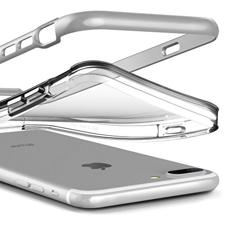 VRS Design iPhone 8 Plus / 7 Plus New Crystal Bumper Kılıf Silver