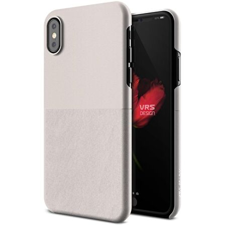 VRS Design iPhone X Skin Fit Kılıf Light Pebble