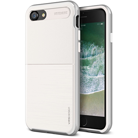 VRS Design iPhone 8/7 New High Pro Shield Kılıf White Silver