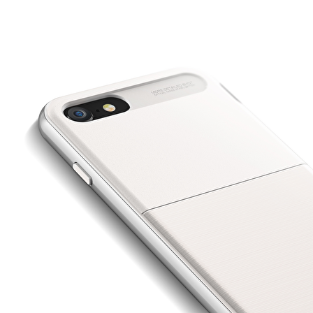 VRS Design iPhone 8/7 New High Pro Shield Kılıf White Silver