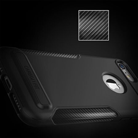 VRS Design iPhone 8 / 7 New Carbon Fit Kılıf Black