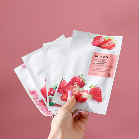 Mizon Joyful Time Essence Mask Strawberry - Çilek Maskesi