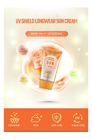 Uv Shield Longwear Sun Cream Spf50 Yüksek Koruma Güneş Kremi Kore 40ml