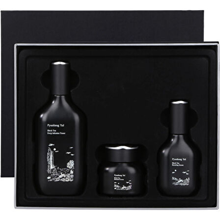 Black Tea Line Gift Set w/bag (Black Tea Deep Infusion Toner 130ml+Black Tea Boosting Serum 45ml+Black Tea Enriched Cream 60ml) - Siyah Çay Özlü Yaşlanma Karşıtı Cilt Bakım Serisi Hediye Seti 