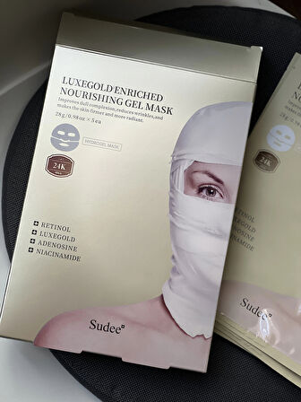 Sudee Luxegold kırışıklıkları azaltan  jel maskesi 5adet
