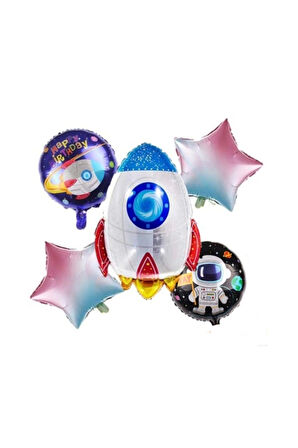 Uzay Konsepti Folyo Balon Seti 5'li