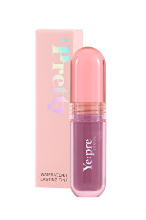 Gün Boyu Kalıcı, Kadife Dokulu, Mat, Kore Lip Tint – Pretty Water Velvet Tint 2.6g (MAUVE BEİGE)
