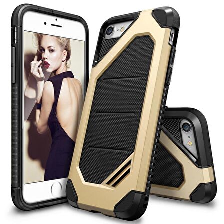 Ringke Max iPhone 7/8 ile Uyumlu KIlıf Royal Gold