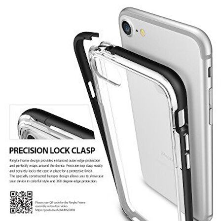 Ringke Frame iPhone 7 ile Uyumlu Çerçeveli Bumper Kılıf Sf Black