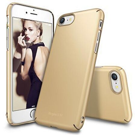 Ringke Slim iPhone 7/8 ile Uyumlu Kılıf Royal Gold