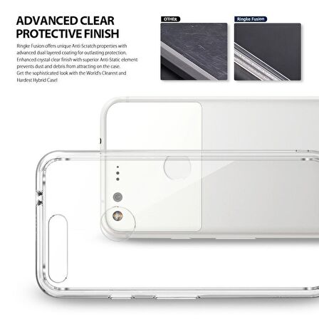 Ringke Fusion Pixel XL ile Uyumlu Kılıf Crystal Clear