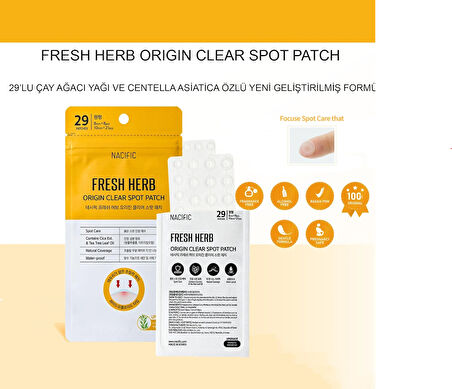 Nacific Fresh Herb Origin Clear Spot Patch - 29'Lu Saydam Akne ve Yaması