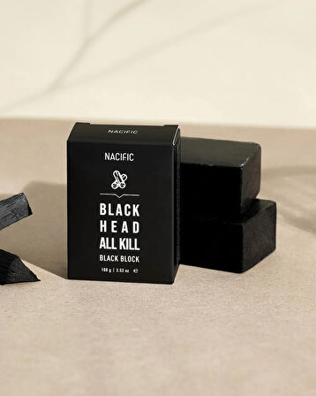 Nacific Blackhead All Kill Black Block 100g - Siyah Nokta Temizleme Sabunu