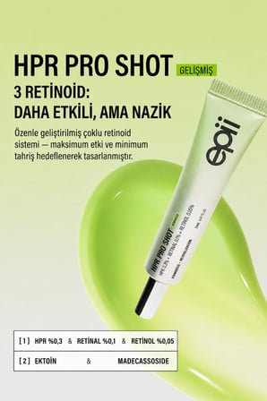 Epii HPR Pro Shot Yaşlanma Karşıtı Serum 20 ml HPR %0.3 Retinal %0.1 Retinol %0.05
