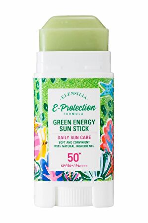 Elensilia Elensilia Green Energy Sun 50+ Faktör Tüm Cilt Tipleri İçin Renksiz Yüz Güneş Koruyucu Stick 15 ml