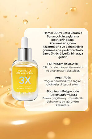 3X PDRN Botul Ceramic Serum Somon DNA Botoks Etkili Doku Onarıcı Serum Kore 30ml