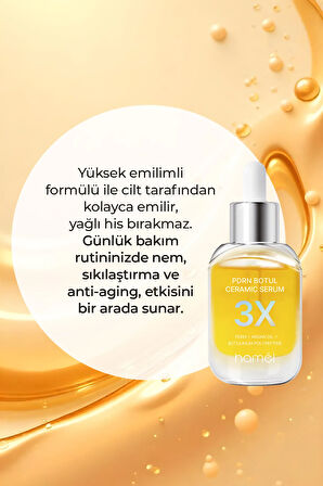 3X PDRN Botul Ceramic Serum Somon DNA Botoks Etkili Doku Onarıcı Serum Kore 30ml