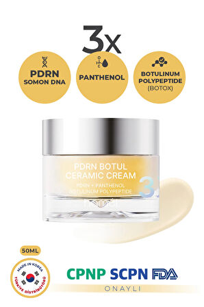 3X PDRN Botul Ceramic Cream Somon DNA Botoks Etkili Doku Onarıcı Krem Kore 50ml