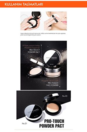 Pürüzsüz Görünüm Sağlayan Kompakt Pudra Pro-Touch Powder Pact SPF25 No.23