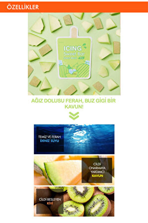 Kavun Özlü Canlandırıcı Maske APIEU Icing Sweet Bar Sheet Mask (Melon)