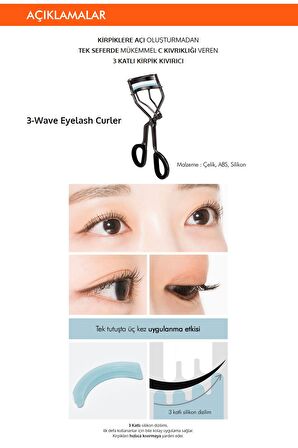 3 Kat Güçlü Kirpik Kıvırıcı MISSHA 3-Wave Eyelash Curler