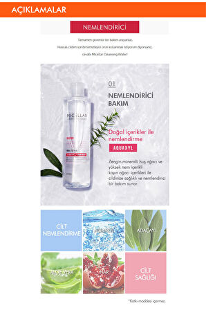 Nemlendirici Etkili Makyaj Temizleyici Su 300ml APIEU Micellar Cleansing Water (Moisture)