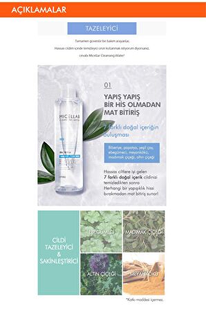 Hafif Yapılı Makyaj Temizleyici Su 300ml APIEU Micellar Cleansing Water (Fresh)